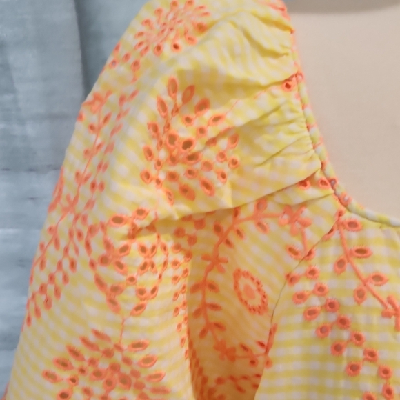 Yellow and Orange Women's Top - Picture 3 of 5